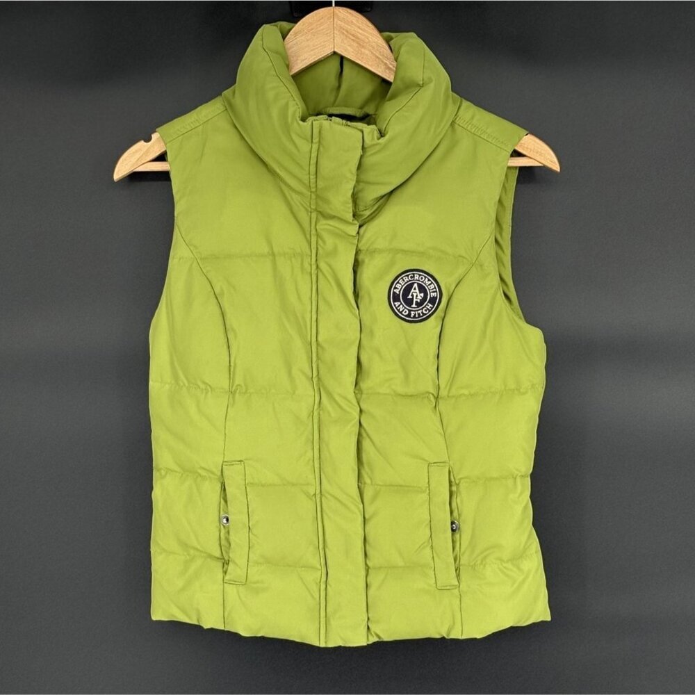 Abercrombie & Fitch Lime Green Puffer Vest